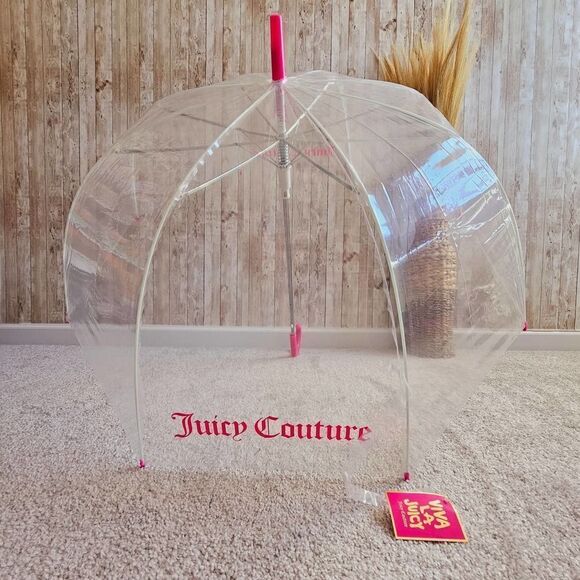 JUICY COUTURE clear pink women's umbrella - Picture 1 of 4